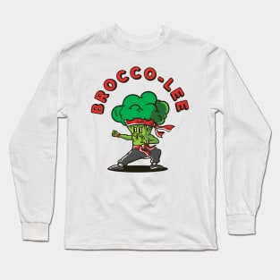 Funny Kungfu Fighter Broccoli Long Sleeve T-Shirt